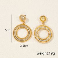 1 Pair Vintage Style Round Alloy Drop Earrings main image 2