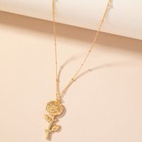 Simple Style Rose Bee Shell Alloy Plating Women's Pendant Necklace main image 8