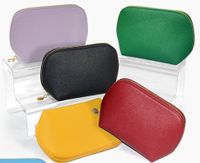 Vintage Style Solid Color Pu Leather Square Makeup Bags main image 1