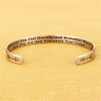 Casual Elegante Estilo Clásico Letra Acero Inoxidable 316L. Brazalete Al Mayoreo sku image 11