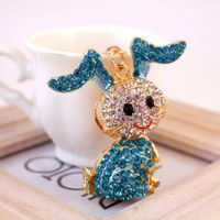 Simple Style Rabbit Alloy Inlay Rhinestones Women's Keychain main image 2