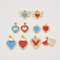 Basic Animal Heart Shape Copper Plating 18k Gold Plated Jewelry Accessories main image 5