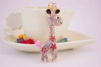 Style Simple Girafe Alliage Incruster Strass Femmes Porte-clés main image 5