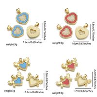 Basic Animal Heart Shape Copper Plating 18k Gold Plated Jewelry Accessories main image 4