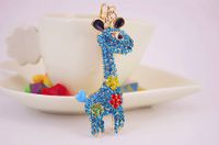 Simple Style Giraffe Alloy Inlay Rhinestones Women's Keychain sku image 1
