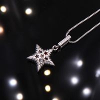 Simple Style Star Copper 18k Gold Plated White Gold Plated Zircon Pendant Necklace In Bulk main image 3