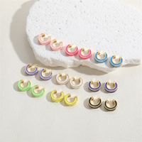 1 Pair Simple Style Solid Color Epoxy Plating Copper 14k Gold Plated Ear Cuffs main image 6