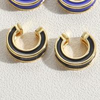 1 Pair Simple Style Solid Color Epoxy Plating Copper 14k Gold Plated Ear Cuffs main image 10