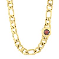 Titanium Steel 18K Gold Plated Simple Style Polishing Inlay Geometric Glass Bracelets Necklace main image 6