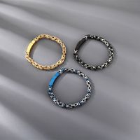 Titanium Steel 18K Gold Plated Simple Style Plating Geometric Solid Color Jewelry Set main image 4