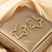 1 Pair Vintage Style XUPING Geometric Star Heart Shape Plating 304 Stainless Steel 18K Gold Plated Ear Studs sku image 6