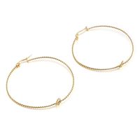 1 Pair Vintage Style Geometric Solid Color Plating Titanium Steel 18K Gold Plated Hoop Earrings sku image 10