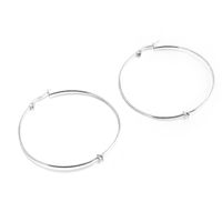 1 Pair Vintage Style Geometric Solid Color Plating Titanium Steel 18K Gold Plated Hoop Earrings sku image 4