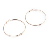 1 Pair Vintage Style Geometric Solid Color Plating Titanium Steel 18K Gold Plated Hoop Earrings sku image 12