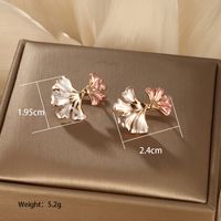 1 Pair Vintage Style Xuping Ginkgo Leaf Plating Alloy Copper Alloy 18k Gold Plated Ear Studs main image 2