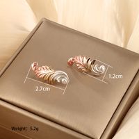 1 Pair Vintage Style Xuping Ginkgo Leaf Plating Alloy Copper Alloy 18k Gold Plated Ear Studs main image 6