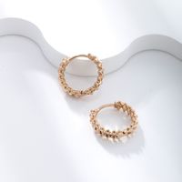 1 Pair Vintage Style Xuping Commute Solid Color Plating Alloy Copper Alloy 18k Gold Plated Hoop Earrings main image 1