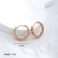 1 Pair Vintage Style Xuping Commute Solid Color Plating Alloy Copper Alloy 18k Gold Plated Hoop Earrings main image 2