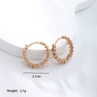 1 Pair Vintage Style Xuping Commute Solid Color Plating Alloy Copper Alloy 18k Gold Plated Hoop Earrings sku image 1