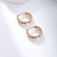 1 Pair Vintage Style Xuping Commute Solid Color Plating Alloy Copper Alloy 18k Gold Plated Hoop Earrings main image 5