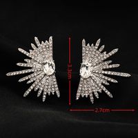1 Pair Simple Style Commute Solid Color Inlay Metal Diamond Ear Studs main image 2