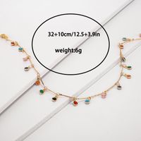 Simple Style Round Copper Enamel Chain Gold Plated Silver Plated Necklace main image 7