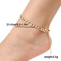 Simple Style Cool Style Solid Color Alloy Women's Anklet main image 7