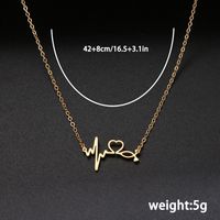 1 Piece Fashion Heart Shape Alloy Hollow Out Gold Plated Silver Plated Valentine's Day Women's Necklace main image 8