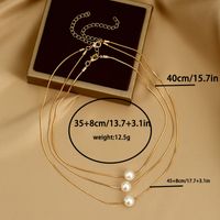 Fashion Geometric Artificial Pearls Alloy Wholesale Pendant Necklace main image 7