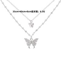 Simple Style Butterfly Alloy Plating Rhinestones Necklace main image 7