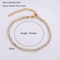 Estilo Simple Geométrico Acero Titanio Embutido Circón Pulsera 1 Pieza sku image 7