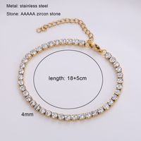 Estilo Simple Geométrico Acero Titanio Embutido Circón Pulsera 1 Pieza sku image 11