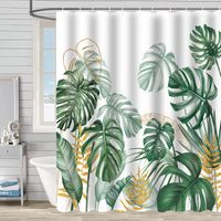 Retro Pastoral Flower Polyester Composite Needle Punched Cotton Shower Curtain sku image 66