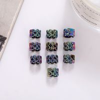 Women's Vintage Style Color Block Alloy Stoving Varnish Hair Clip main image 3
