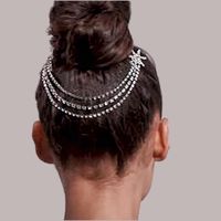 Women's Simple Style Geometric Alloy Rhinestone Plating Hair Clip main image 3
