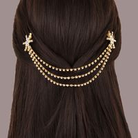 Women's Simple Style Geometric Alloy Rhinestone Plating Hair Clip main image 4
