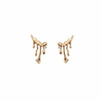 1 Pair Simple Style Water Droplets Plating Alloy Ear Studs sku image 1