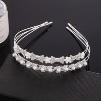 Women's Sweet Solid Color Alloy Rhinestone Plating Hair Band main image 1