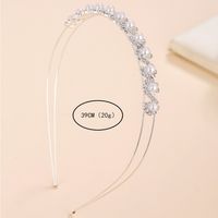 Women's Sweet Solid Color Alloy Rhinestone Plating Hair Band main image 5