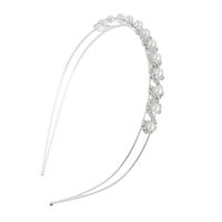 Women's Sweet Solid Color Alloy Rhinestone Plating Hair Band sku image 1