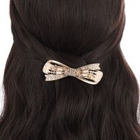 Women's Vintage Style Bow Knot Alloy Plating Hair Clip sku image 1