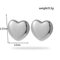 1 Pair Simple Style Water Droplets Heart Shape Rhombus Plating Stainless Steel 18k Gold Plated Drop Earrings main image 2