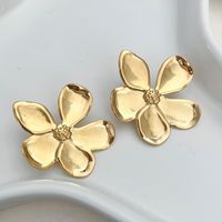 1 Pair Elegant Romantic Sweet Flower Plating 304 Stainless Steel 14K Gold Plated Ear Studs main image 1