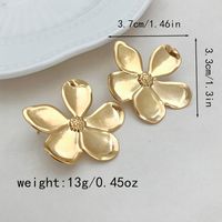 1 Pair Elegant Romantic Sweet Flower Plating 304 Stainless Steel 14K Gold Plated Ear Studs main image 2