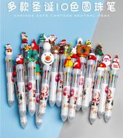 Christmas Gift Christmas Tree Reindeer Cute Cartoon 6 Colors Press Ballpoint Pen Style Random sku image 13