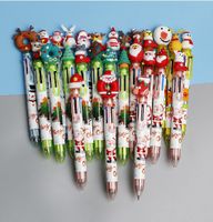 Christmas Gift Christmas Tree Reindeer Cute Cartoon 6 Colors Press Ballpoint Pen Style Random sku image 12