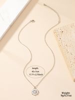 Simple Style Sunflower Alloy Plating Women's Pendant Necklace main image 2