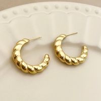 1 Paire Style Simple Croissant Ea56280l Placage Acier Inoxydable 304 Plaqué Or 14K Boucles D'Oreilles main image 1