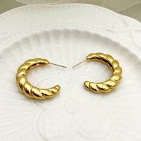 1 Pair Simple Style Croissant Ea56280l Plating 304 Stainless Steel 14K Gold Plated Ear Studs main image 4