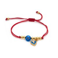 Ig Style Casual Star Heart Shape Eye Rope Shell Copper Beaded Knitting Inlay Rhinestones Women's Bracelets sku image 2